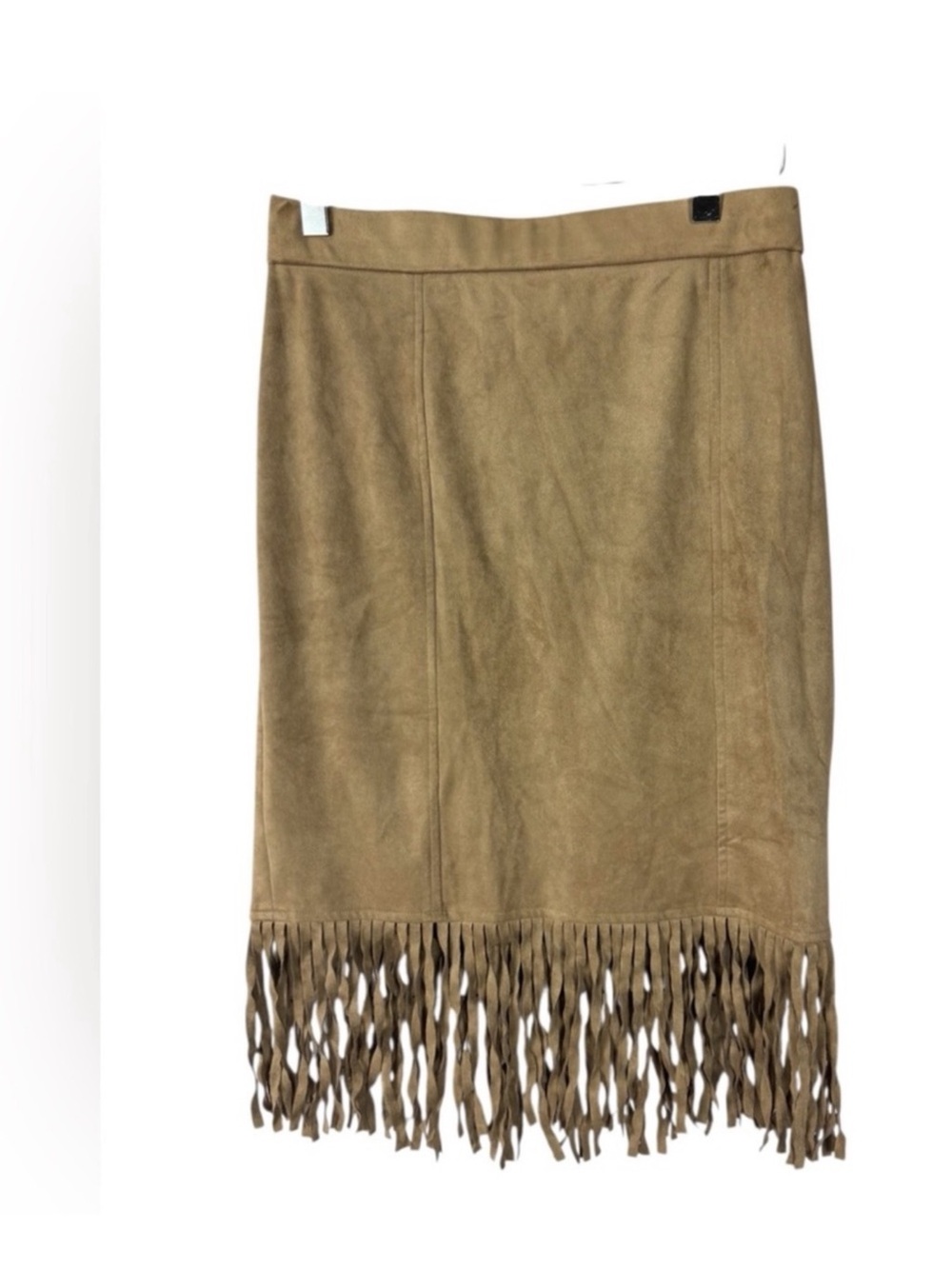 Artisan Ny Suede Fringe Midi Skirt